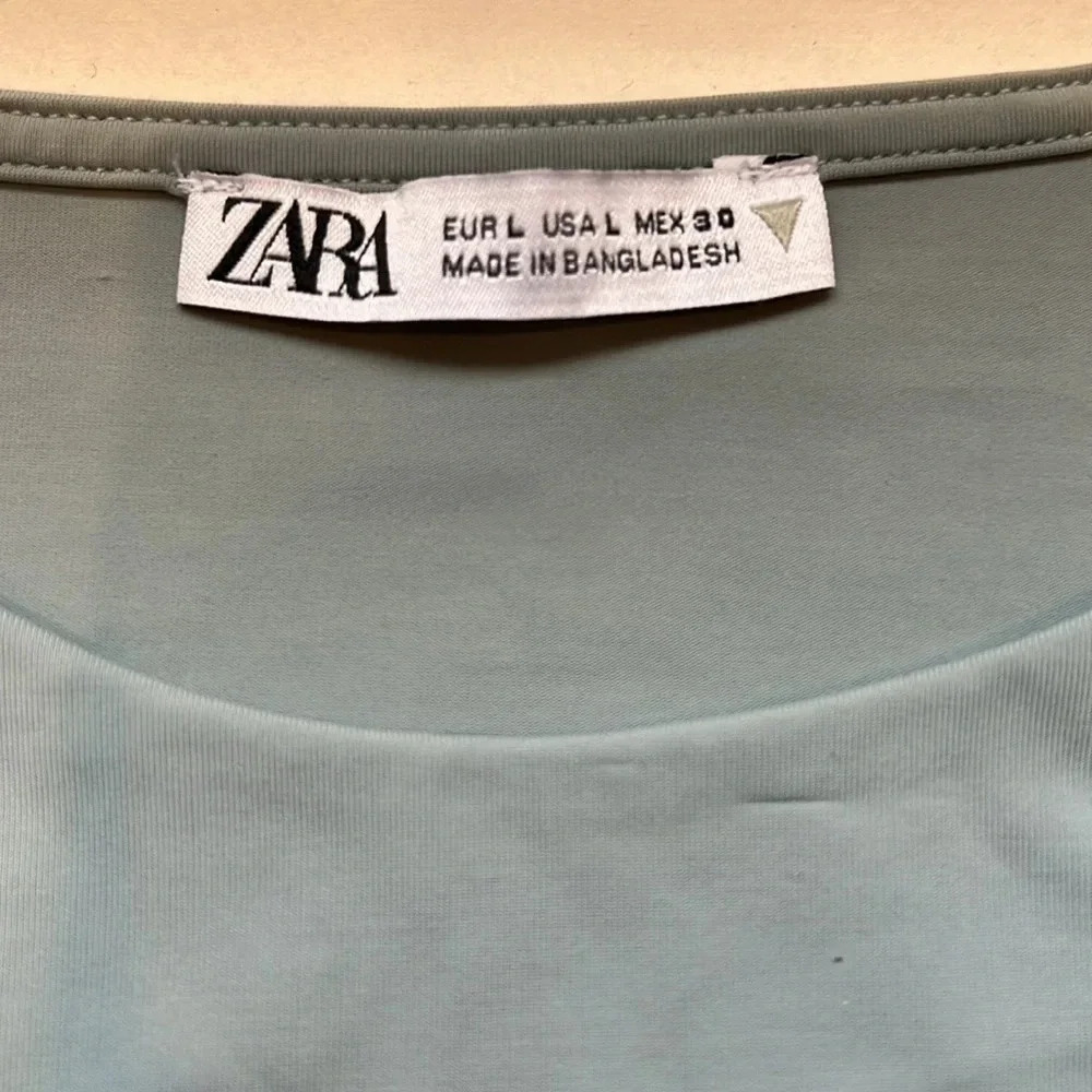 Zara Women's Blue/Grey Crop-top Size L - Picture 3 of 3